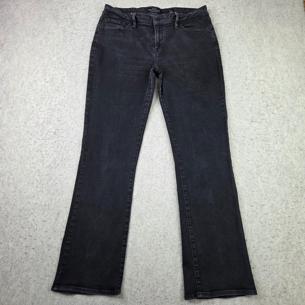 Lucky Brand Lolita Boot Jeans Womens 14/32 Black Stretch Denim Mid Rise Western